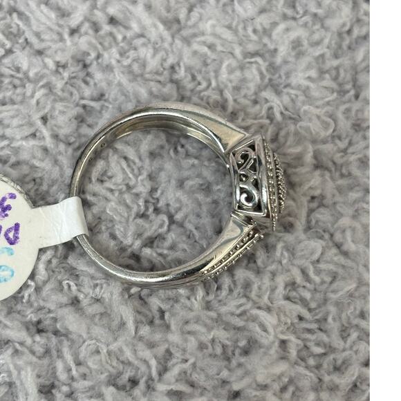 JTW Sterling Silver Diamond Pave Ring Size 7 #63694 - Picture 4 of 8